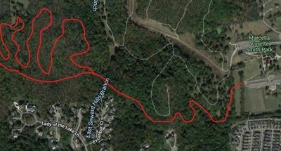 Mountain Bike Trail Map for Smith Park